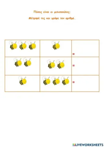 Μετρώ τις μέλισσες!