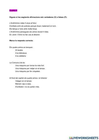 Comprensió lectora: El Capità Calçotets i la revenja repugnant dels robacalçotots radioactius Cap.4