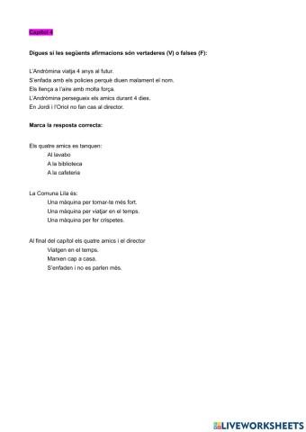 Comprensió lectora: El Capità Calçotets i la revenja repugnant dels robacalçotots radioactius Cap.4