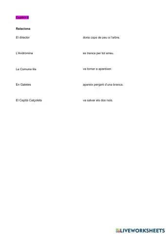 Comprensió lectora: El Capità Calçotets i la revenja repugnant dels robacalçotots radioactius Cap.6