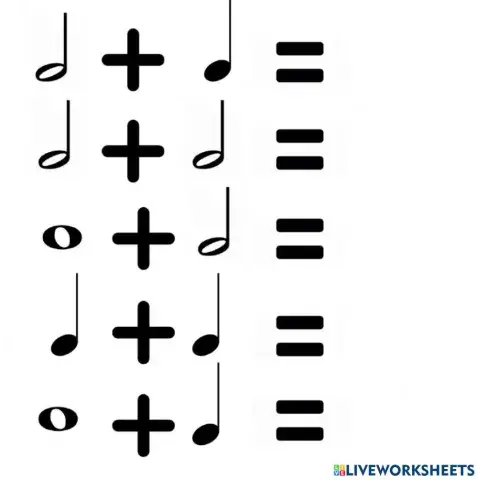 Suma de figuras musicales