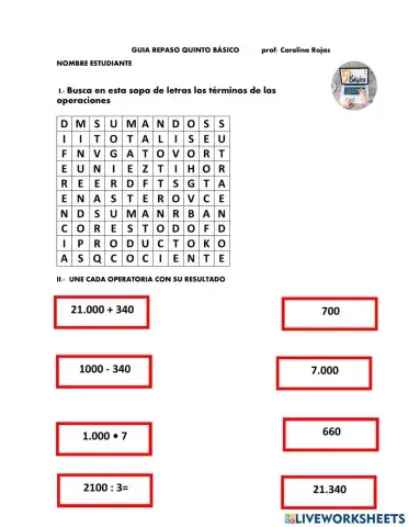 Terminos de operatoria