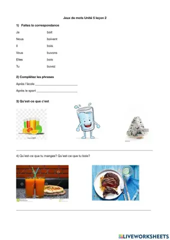 Jeux de mots unité 5 leçon 2