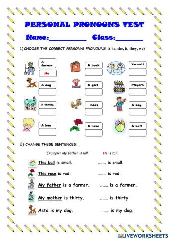 Greetings and Personal Pronouns test