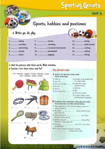 Sports and Hobbies