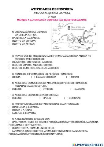 Revisão Grécia Antiga