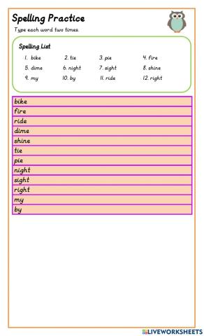 Long Vowel i Wednesday