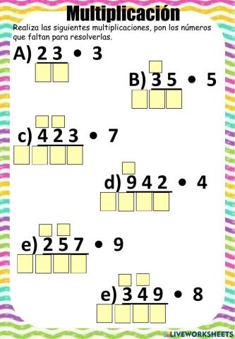 Multiplicar por un digito