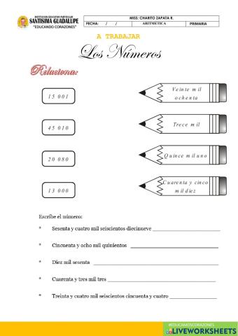 Escritura de Números