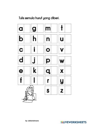 Tulis huruf Besar dan Kecil