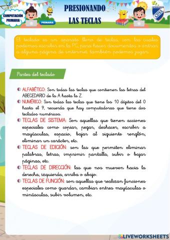 Ficha 05: EL TECLADO