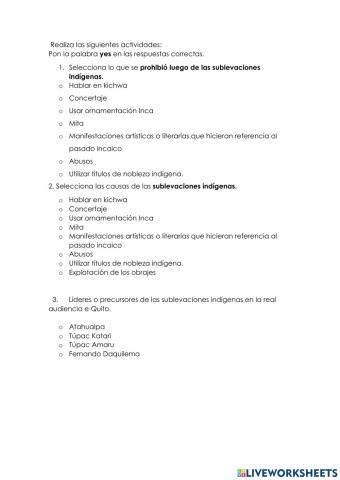 Sublevacion indigena