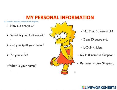 Personal information