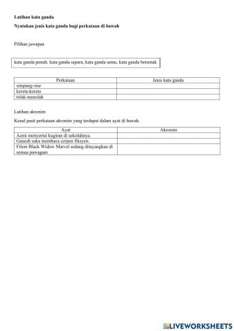 Kata ganda dan akronim