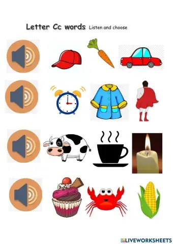 Letter Cc words activity