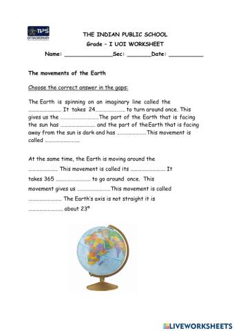 Live worksheet