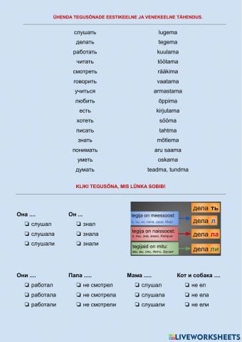 6VE Tegusõna pööramine minevikus