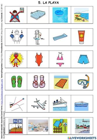 Vocabuario de la playa 1