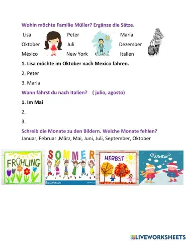 Wann fährst du nach.....?