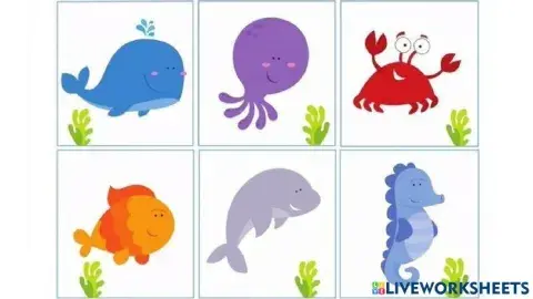 Figura Fondo animales acuaticos