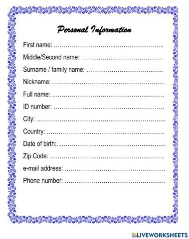 Personal Information