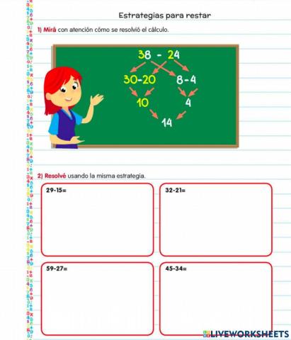 Estrategias para restar