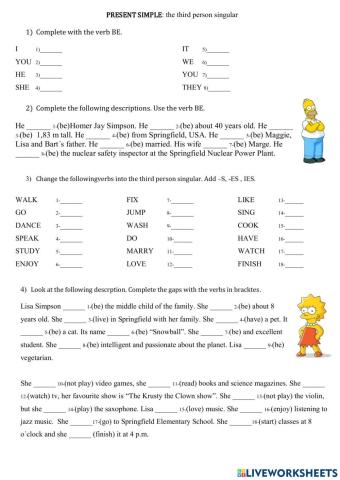 The Simpson Present Simple