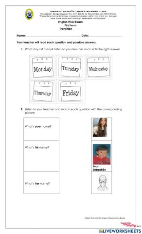 TR- English Adapted Exam