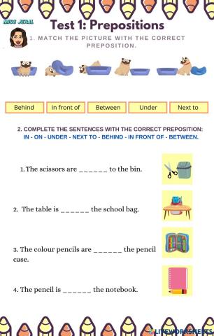 Test Prepositions
