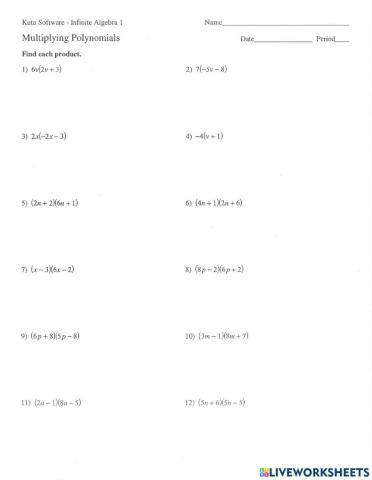 Multiplying Polynomials