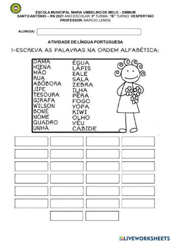 Atividadade de Língua Portuguesa