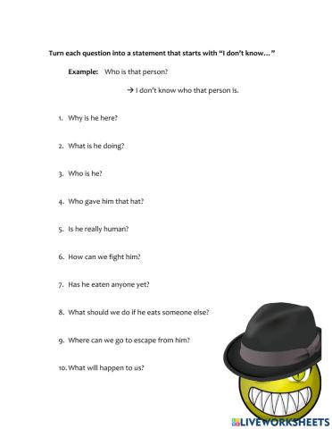 Questions and Statements