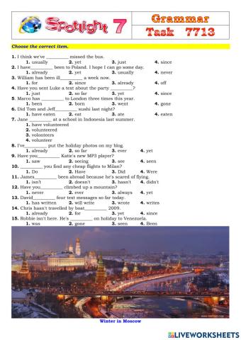 Spotlight 7 Task 7713