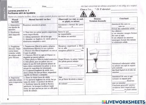 Lucrarea practică nr. 3 Purificarea sării de bucătărie