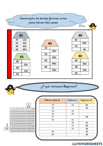 Numeración abn 1º primaria ficha 86