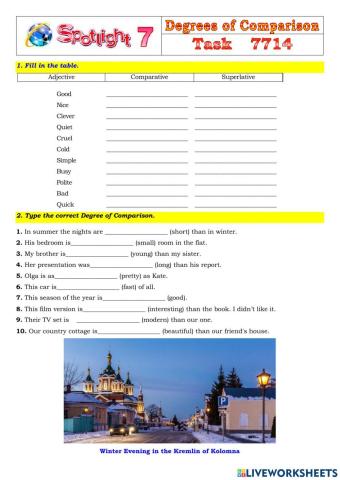 Spotlight 7 Task 7714