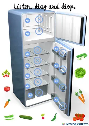 Vegetables - listen and drag