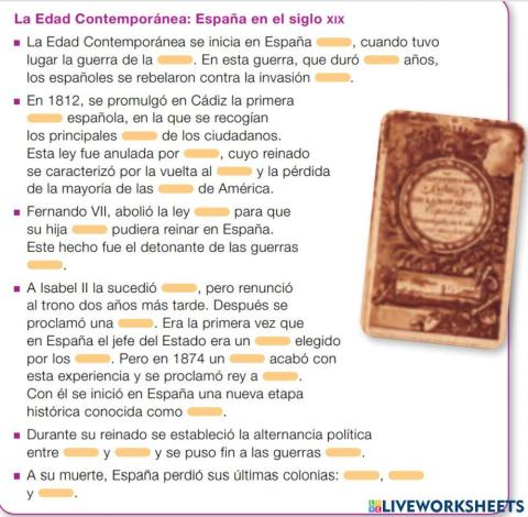 España en el Siglo XIX