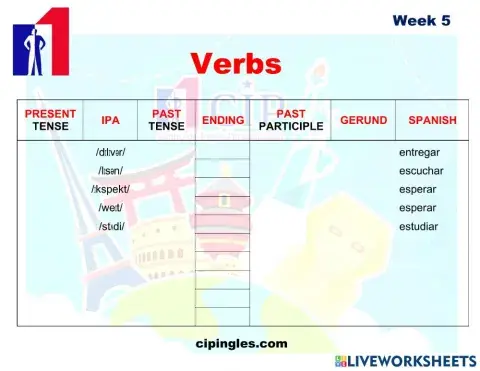 KIDS Verbs exams week 5