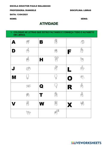 Treinando alfabeto manual e números em Libras