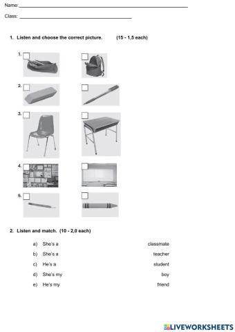 Midterm Test - Juniors 1