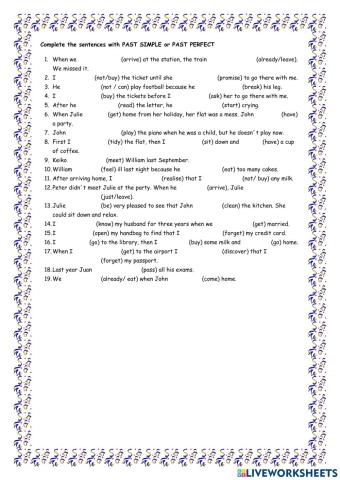 Past perfect vs. past simple