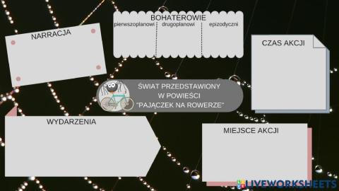 -Pajączek na rowerze- świat przedstawiony