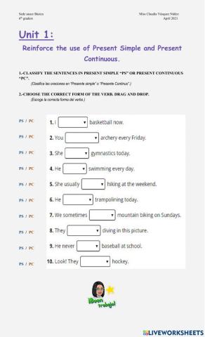 Present Simple-Present Continuous
