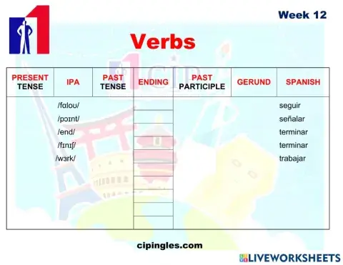 KIDS Verbs exams week 12