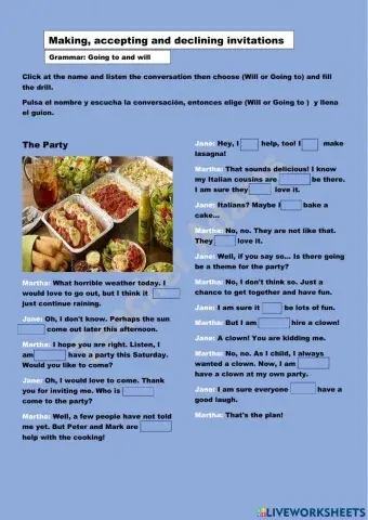 Making and accepting an invitation