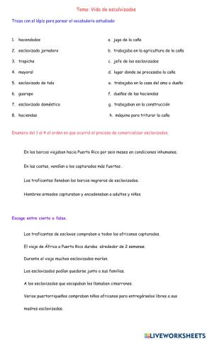 Vida de esclavizados