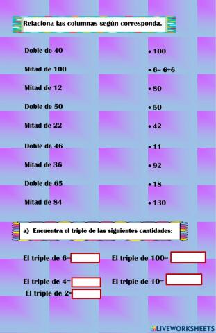 El doble y el triple