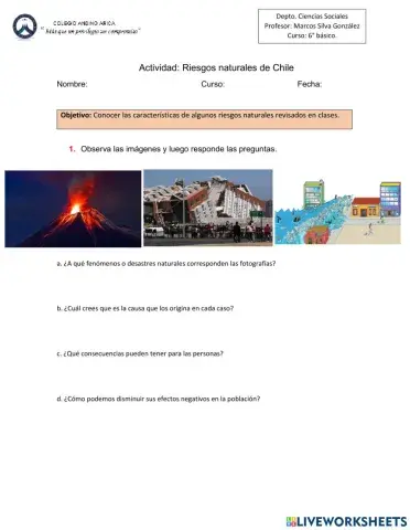 Riesgos Naturales de Chile