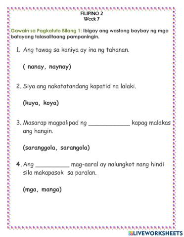 Q3 W7 Gawain sa Pagkatuto 1